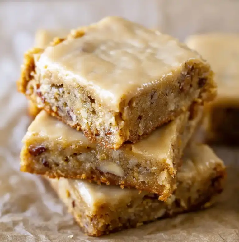 Maple Glazed Apple Blondies Recipe