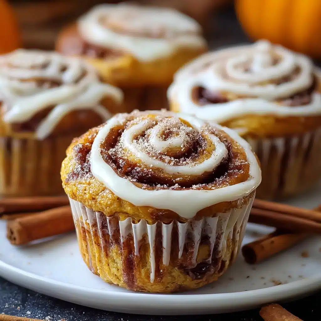 Pumpkin Cinnamon Roll Muffins Recipe - Recipe Image