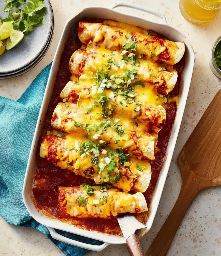 Easy Bean and Cheese Enchiladas Recipe