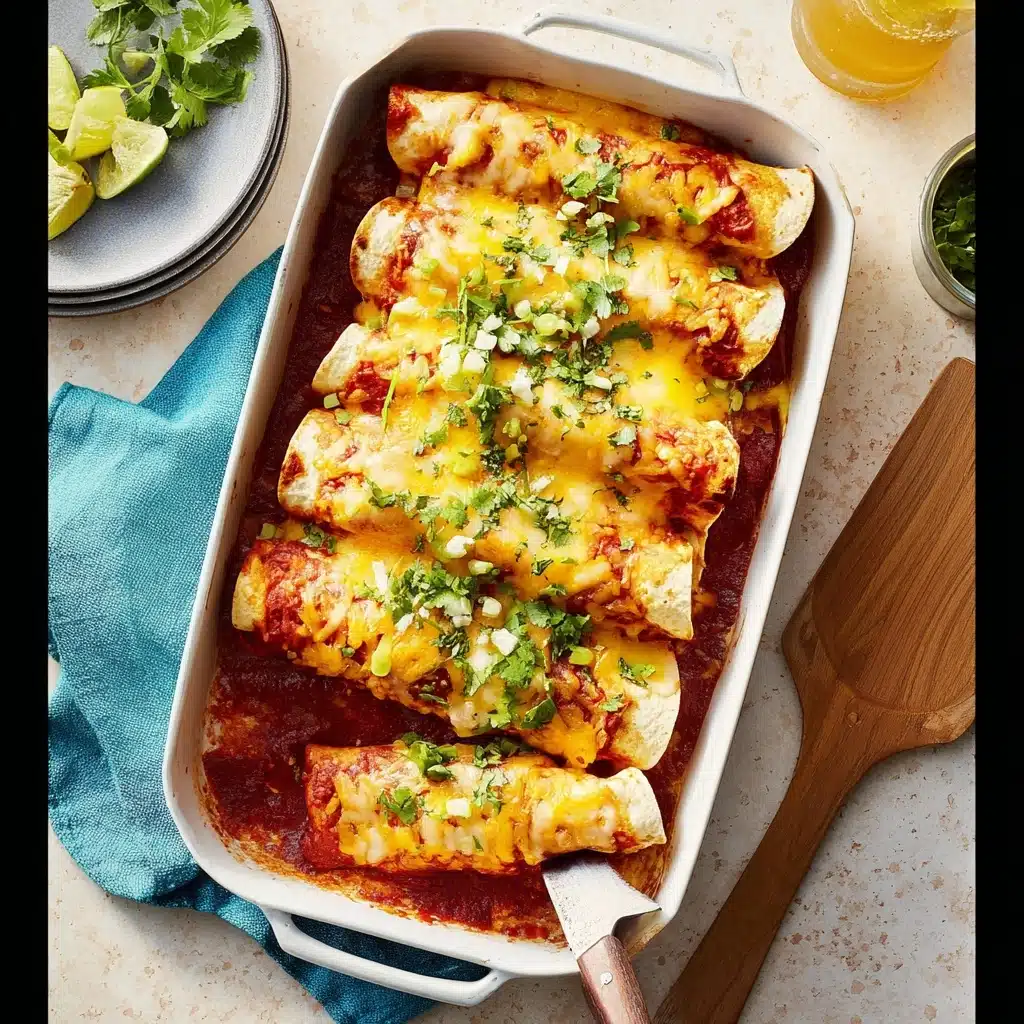 Easy Bean and Cheese Enchiladas Recipe - Recipe Image
