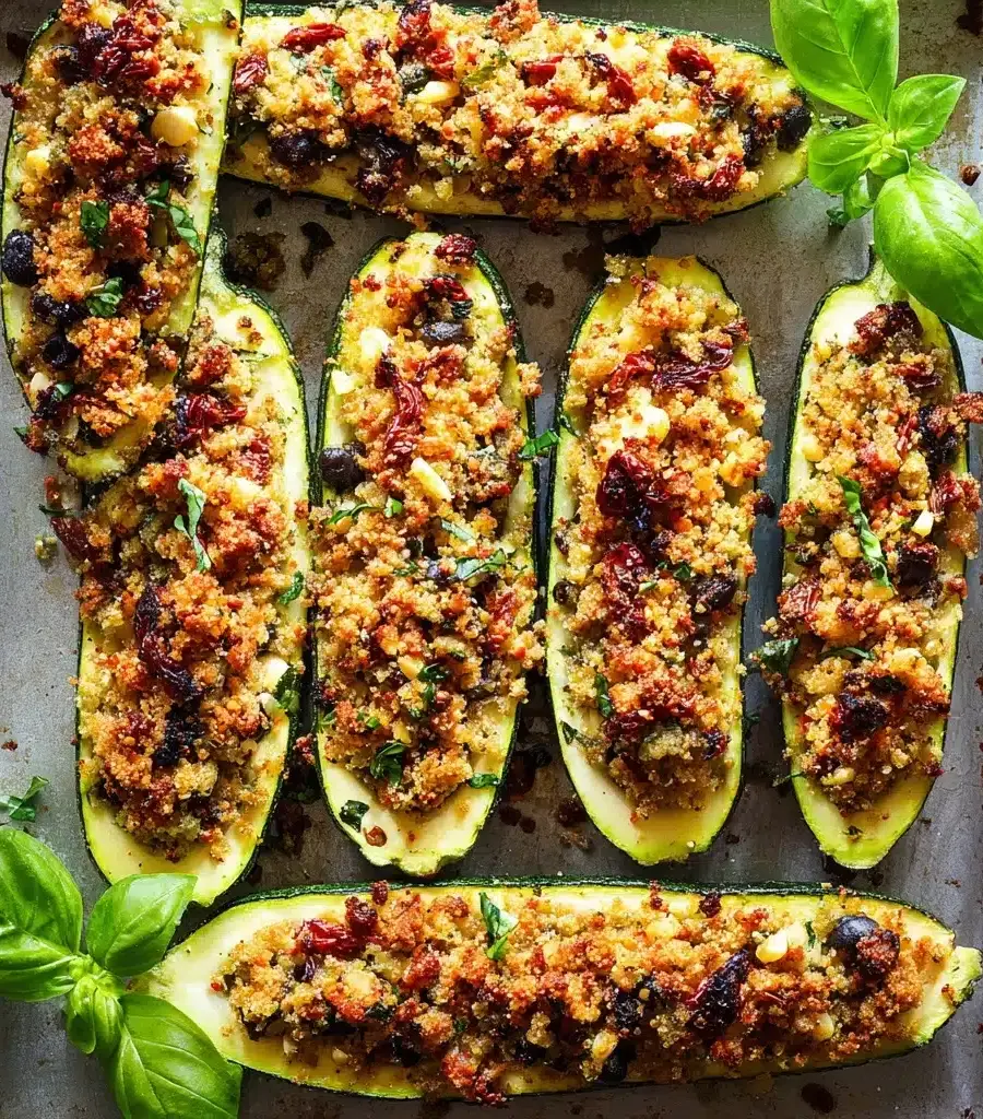 Mediterranean Stuffed Zucchini Recipe