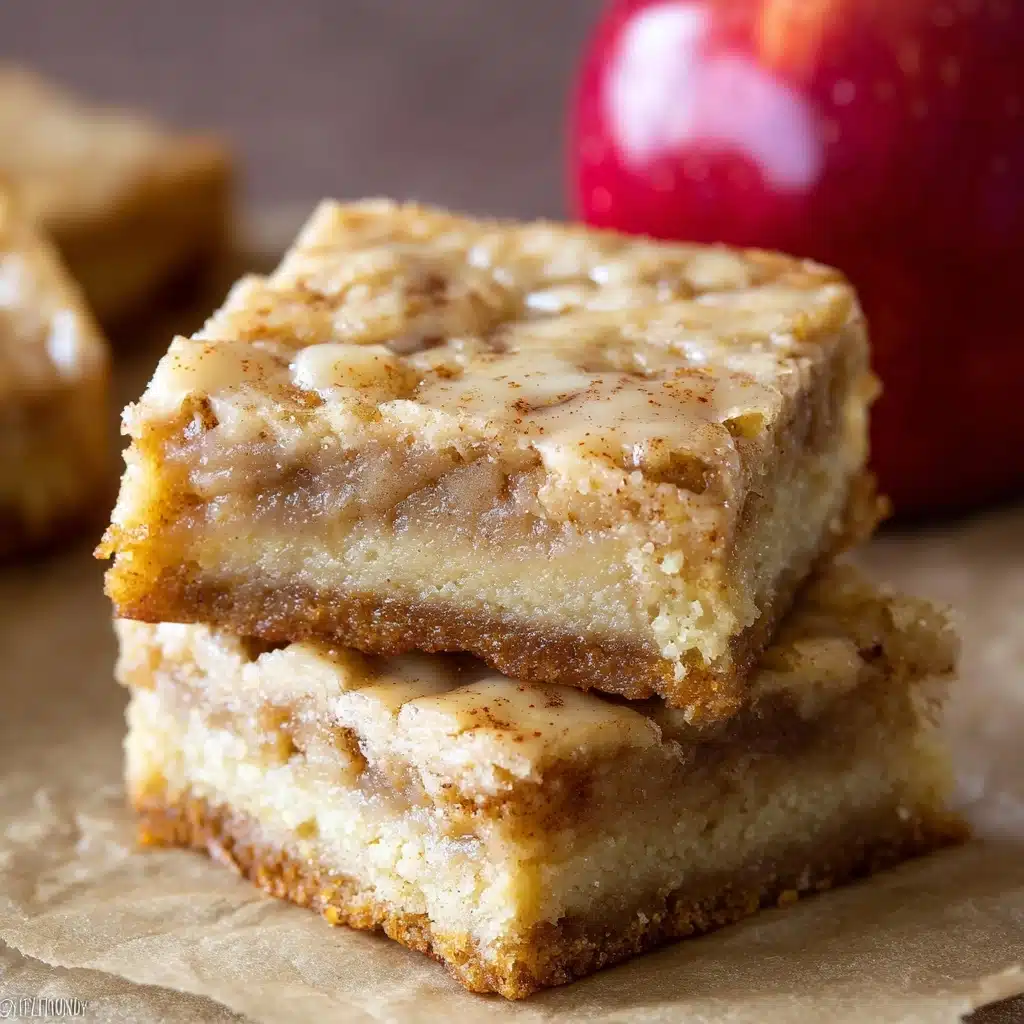 Maple Glazed Apple Blondies Recipe - Recipe Image