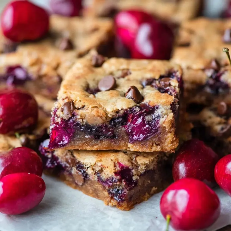 Chocolate Chip Cherry Bars Recipe