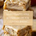 Maple Glazed Apple Blondies Recipe