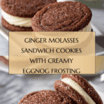 Ginger Molasses Sandwich Cookies with Eggnog Frosting Recipe