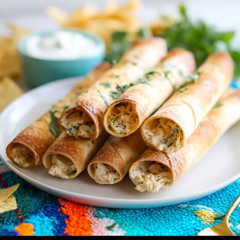 Baked Cream Cheese Chicken Taquitos Recipe