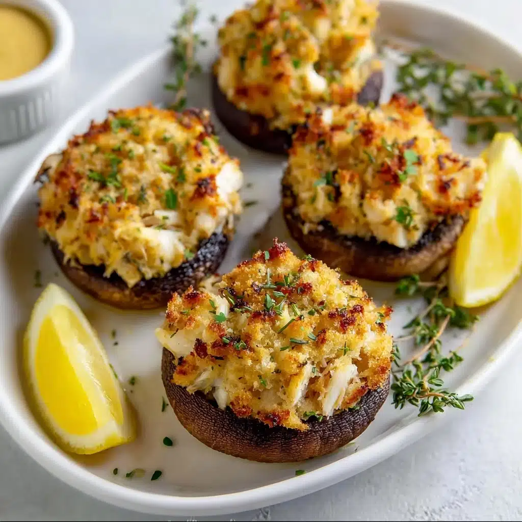 Tasty Crab Stuffed Portobello Mushrooms Recipe - Recipe Image
