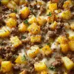 One-Pan Cheesy Meat & Potato Skillet Recipe