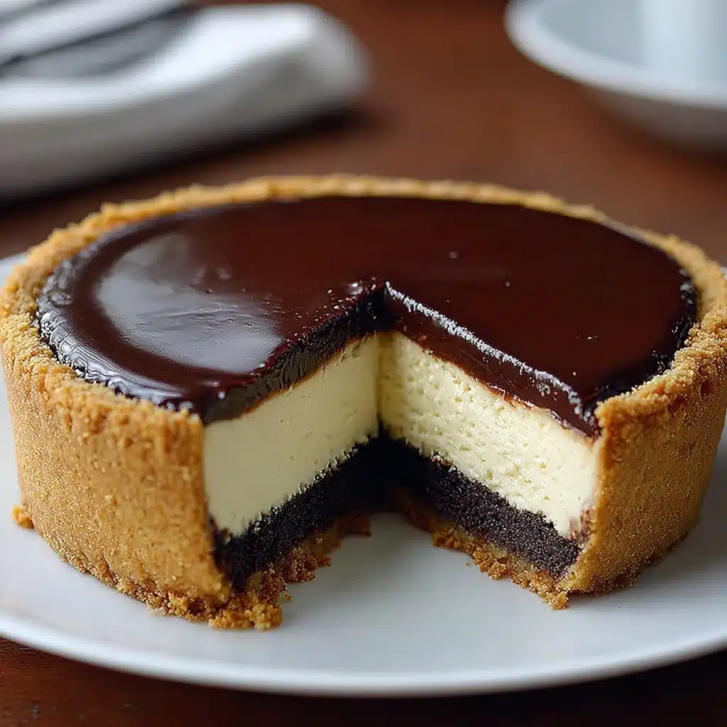 Boston Cream Pie Cheesecake-Cake Recipe - Recipe Image