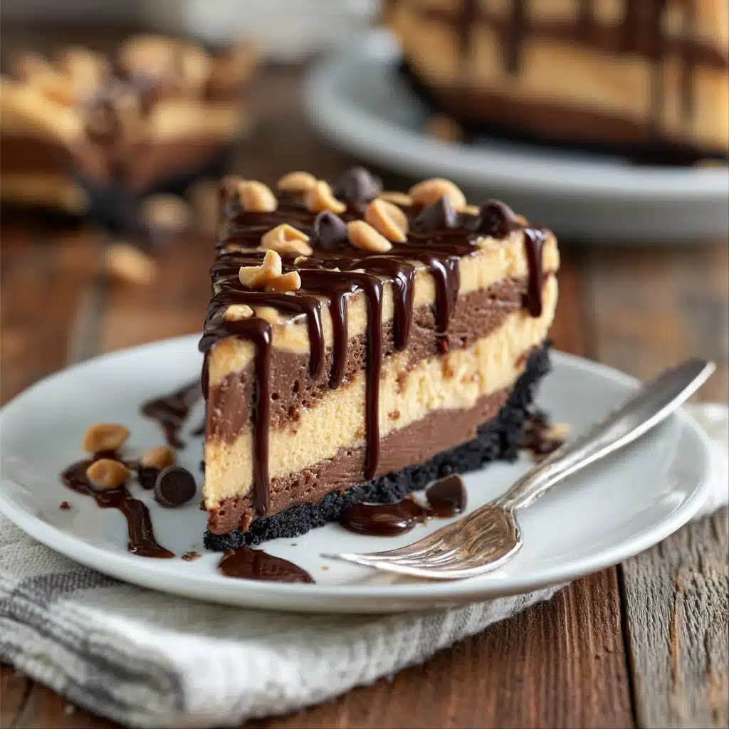 Decadent Chocolate Peanut Butter Swirl Pie Recipe - Recipe Image