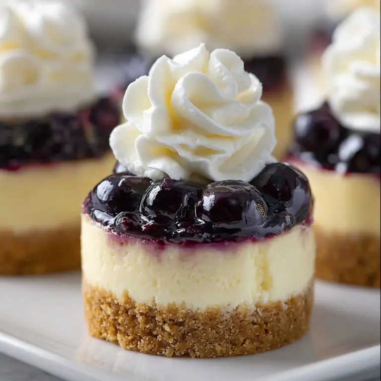 Juicy Mini Lemon Blueberry Cheesecakes Recipe