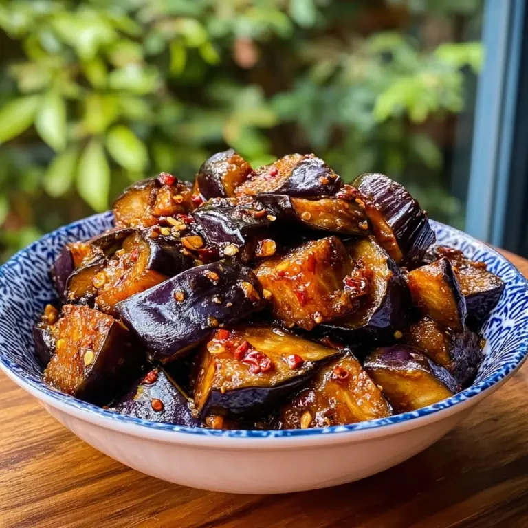 Sticky Garlic Eggplant Recipe