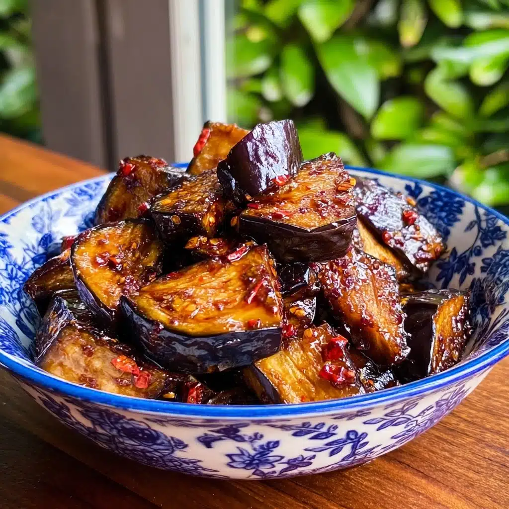 Sticky Garlic Eggplant Recipe - Recipe Image