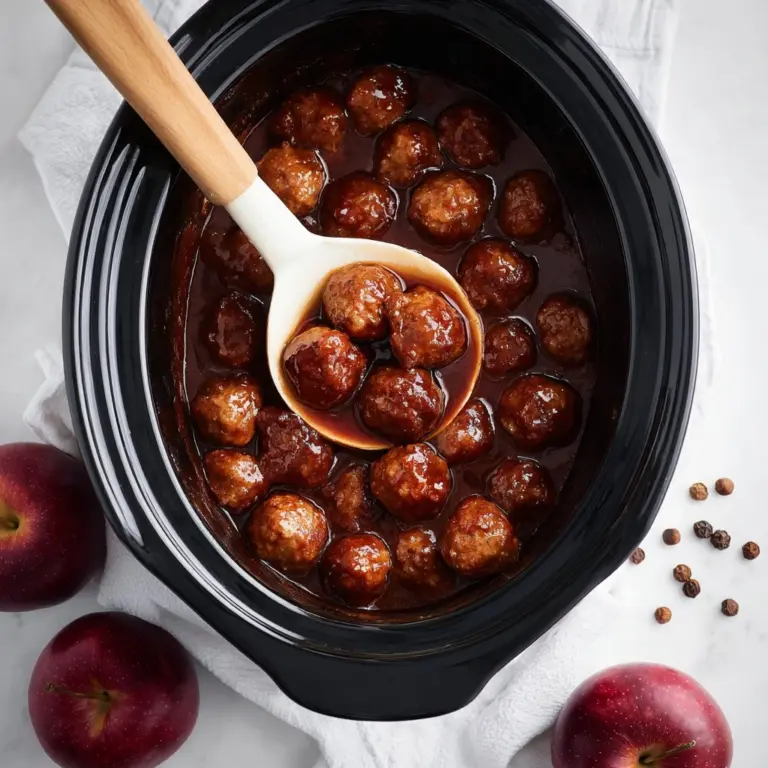 Slow Cooker Apple Butter Meatballs Recipe
