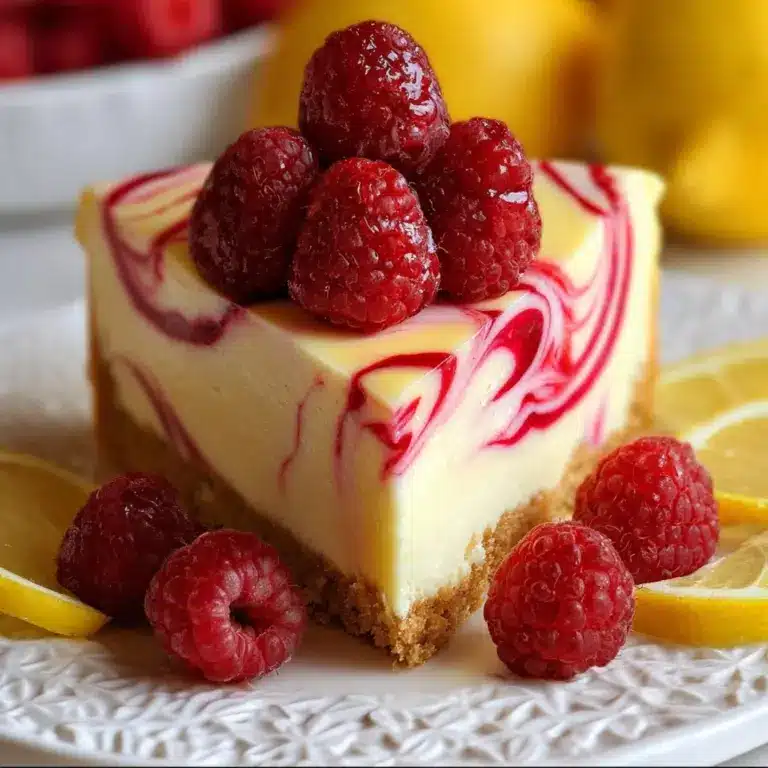 Luscious Lemon Raspberry Swirl Cheesecake Recipe