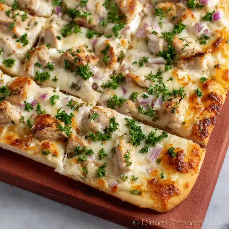 Roasted Garlic White Chicken Pizza Recipe