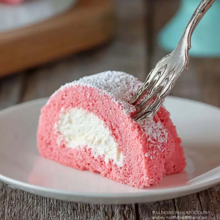 Strawberry Bundt Cake with Marshmallow Cream Filling Recipe