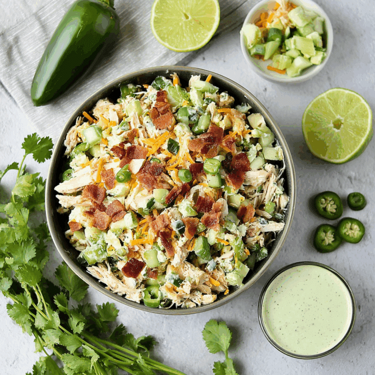 Keto Jalapeno Popper Cottage Cheese Chicken Salad Recipe