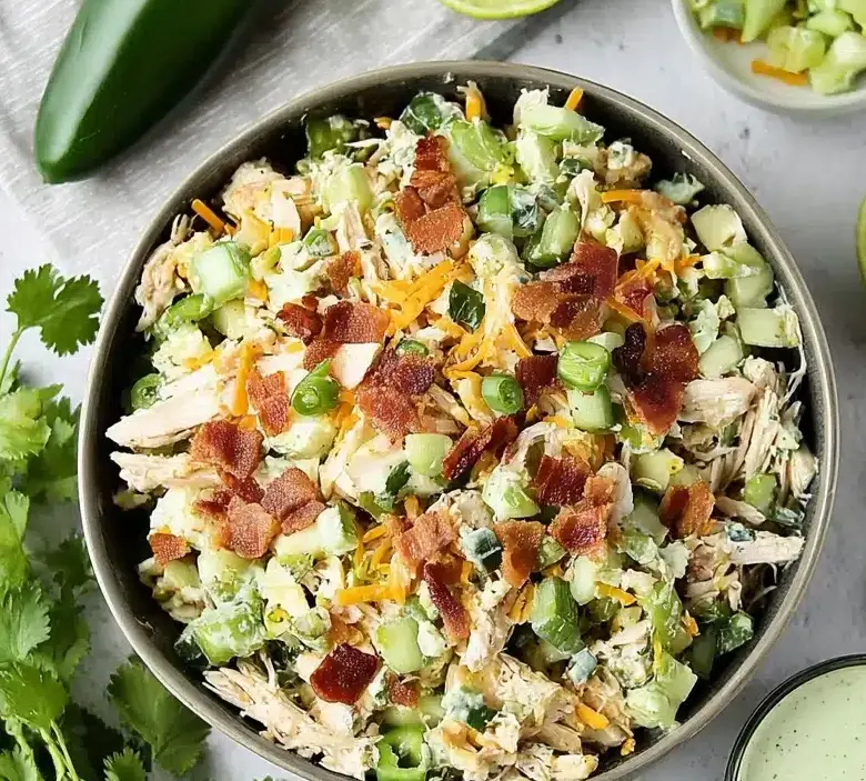 Keto Jalapeno Popper Cottage Cheese Chicken Salad Recipe