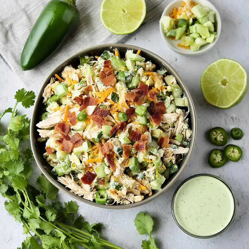 Keto Jalapeno Popper Cottage Cheese Chicken Salad Recipe - Recipe Image