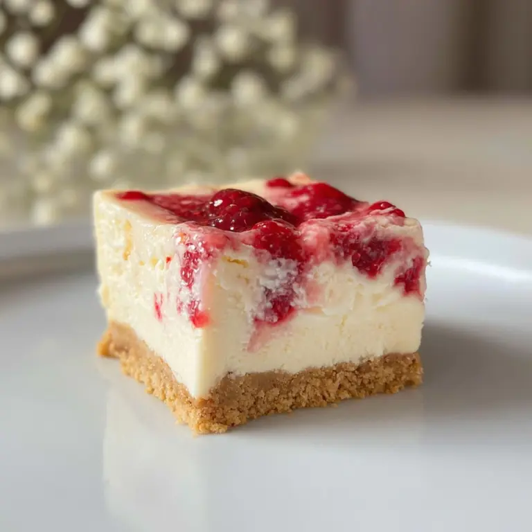 Healthy Raspberry Cheesecake Bars Recipe