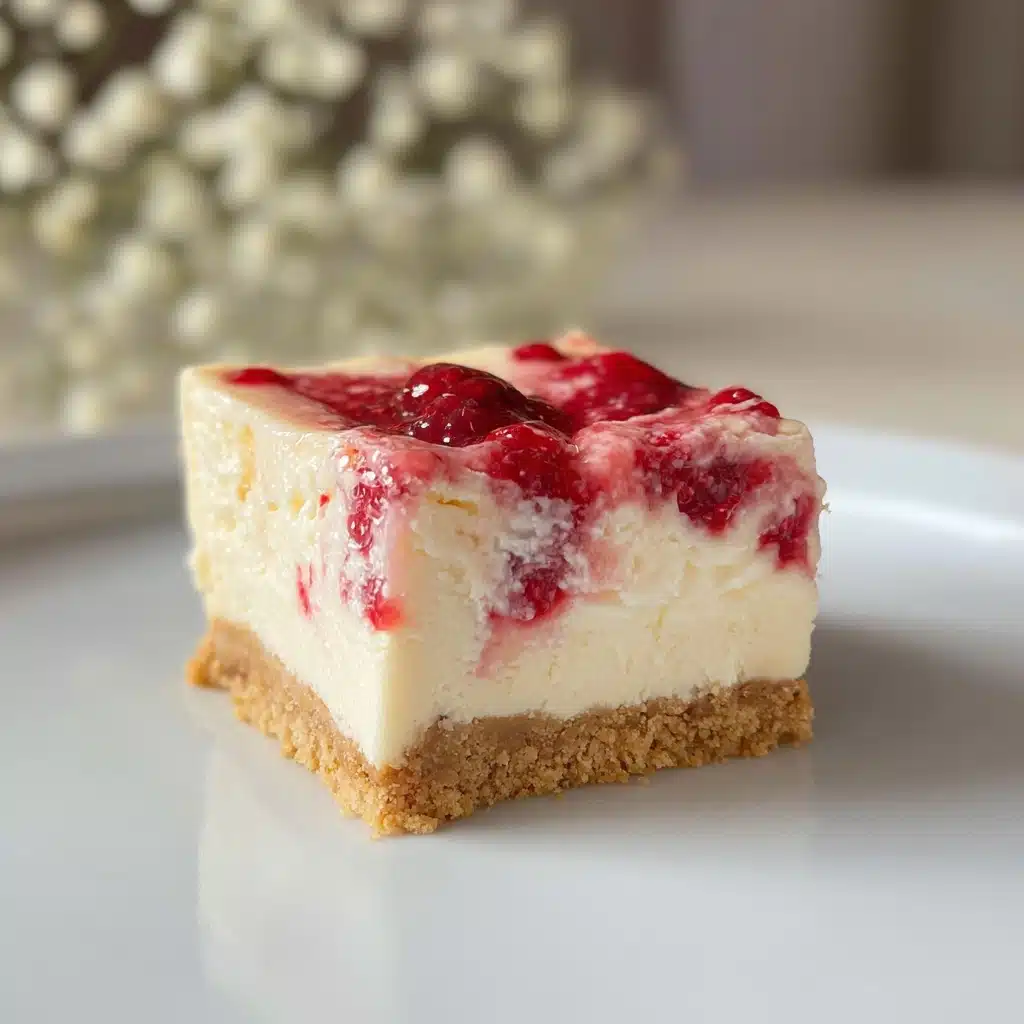 Healthy Raspberry Cheesecake Bars Recipe - Recipe Image