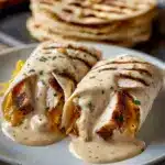 Cheesy Garlic Chicken Wraps Recipe