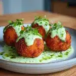Salmon Balls with Creamy Avocado Sauce Recipe