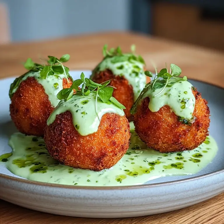 Salmon Balls with Creamy Avocado Sauce Recipe