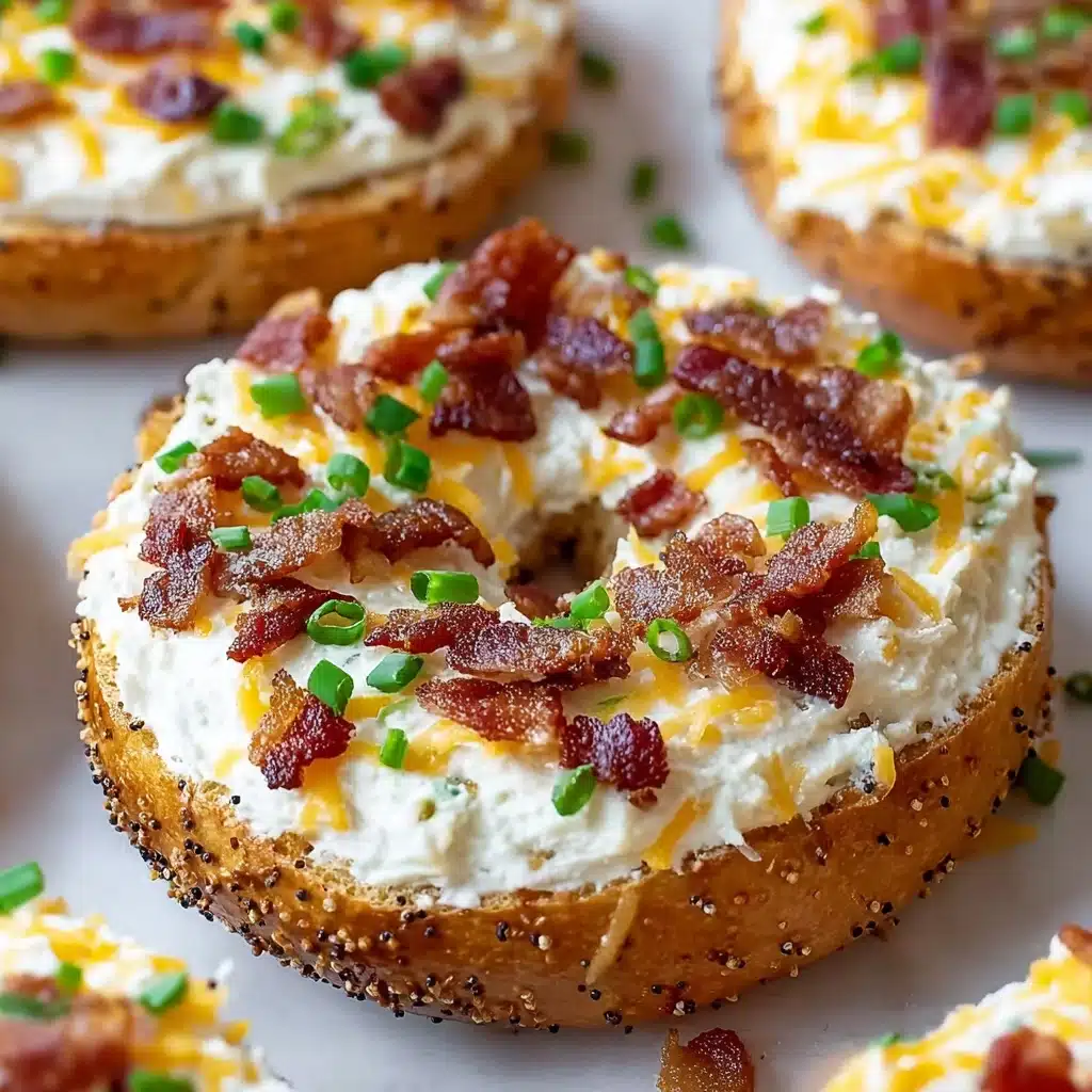 Zesty Bacon Cream Cheese Bagels Recipe - Recipe Image