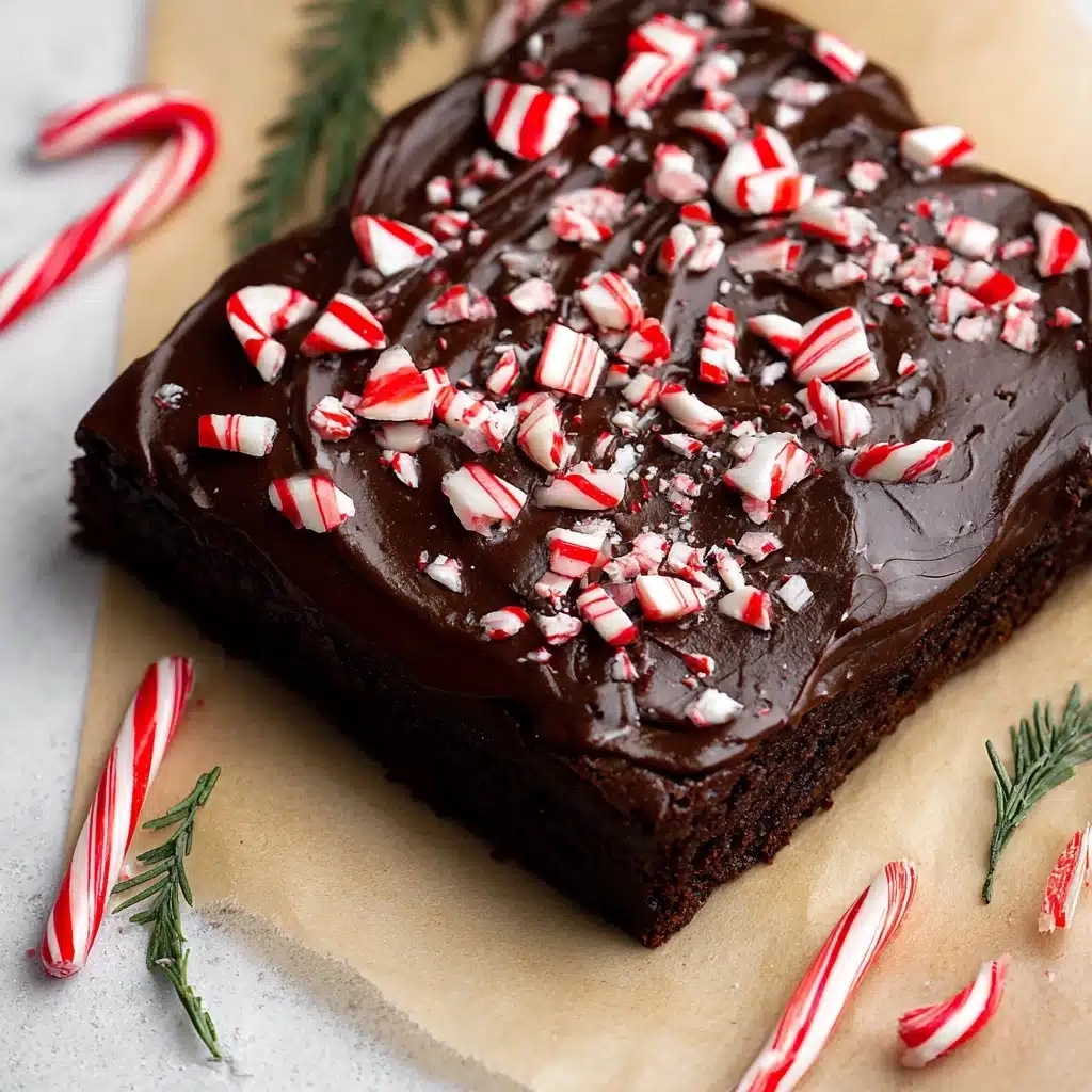 One Bowl Peppermint Brownies Recipe - Recipe Image