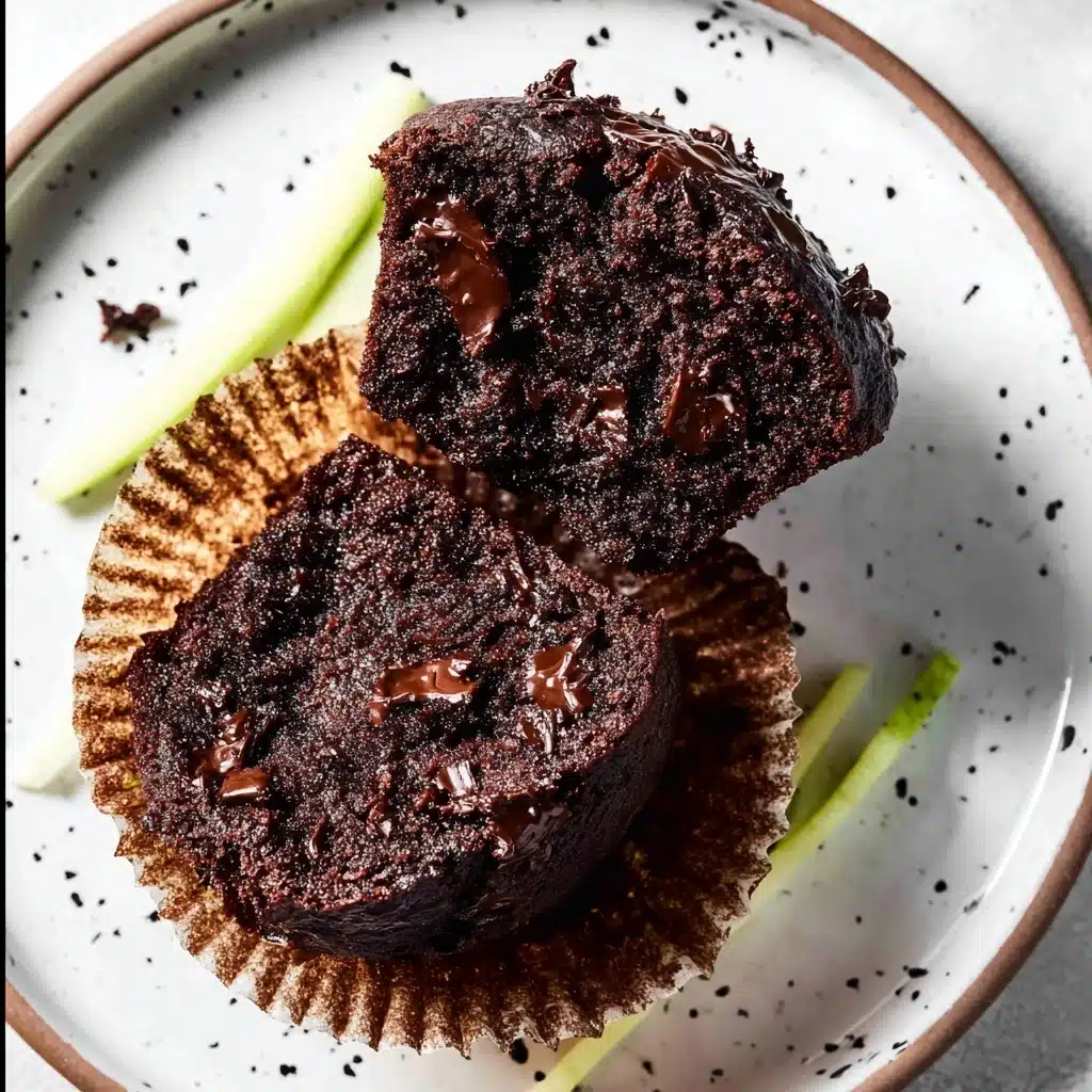 Chocolate Zucchini Muffins - Gluten Free Recipe - Recipe Image