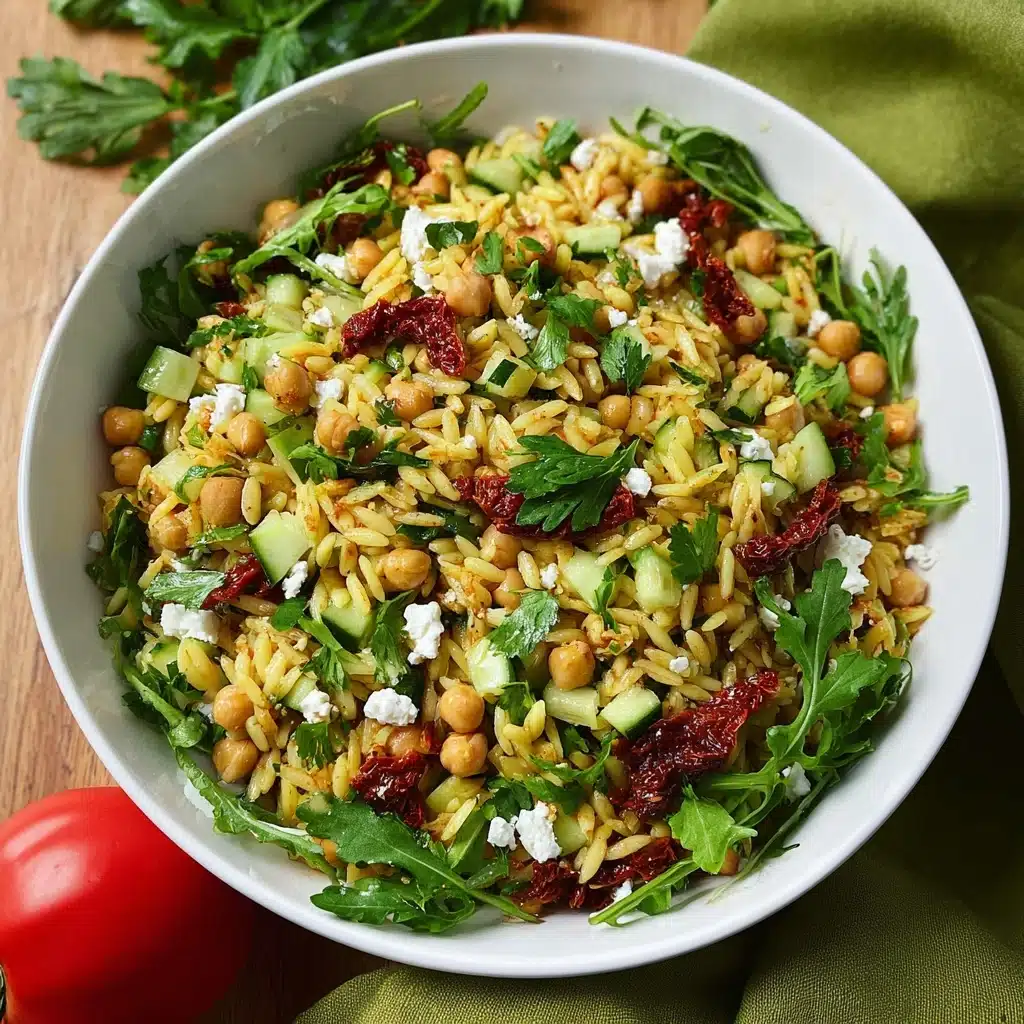 Sun Dried Tomato Orzo Pesto Salad Recipe - Recipe Image