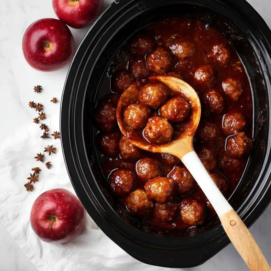 Slow Cooker Apple Butter Meatballs Recipe - Recipe Image
