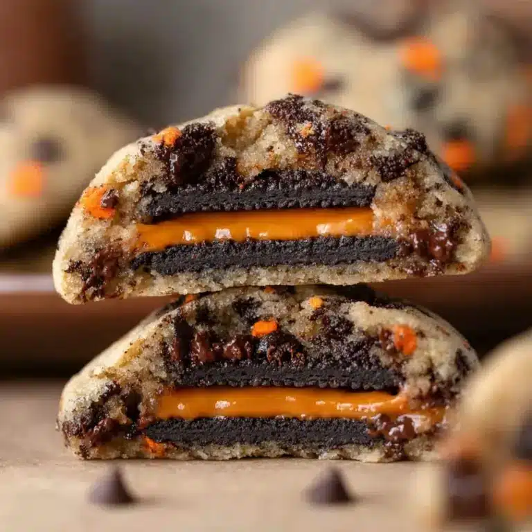 Halloween Oreo stuffed chocolate chip cookies Recipe
