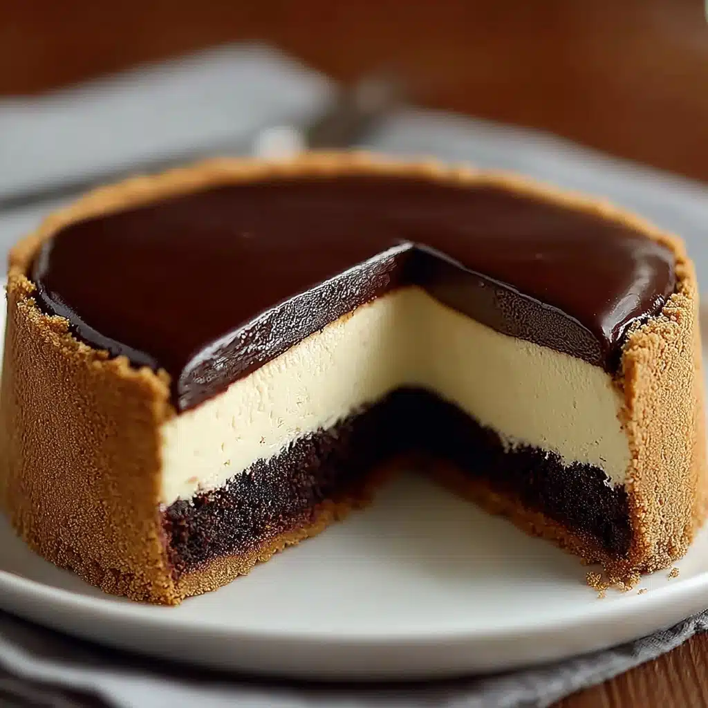 Boston Cream Pie Cheesecake-Cake Recipe - Recipe Image