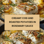 the best Cod & Potatoes in Rosemary Cream Sauce Recipe