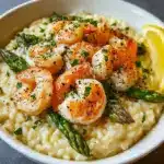 The Best Lemon Butter Shrimp and Asparagus Risotto Recipe