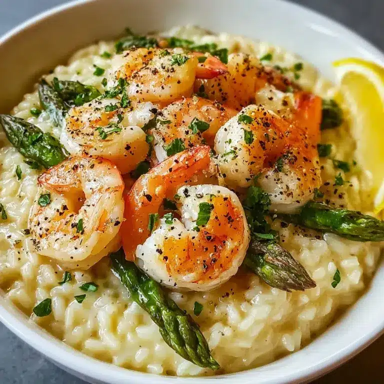 The Best Lemon Butter Shrimp and Asparagus Risotto Recipe