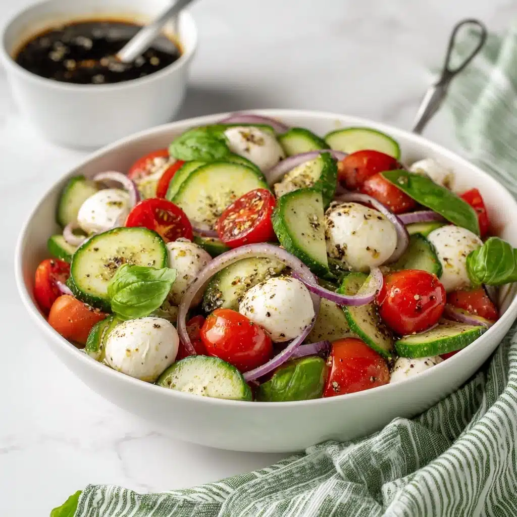 Fresh Cucumber Caprese Salad Recipe - Recipe Image