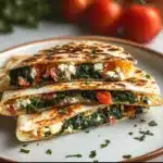 Spinach and Feta Quesadillas Recipe
