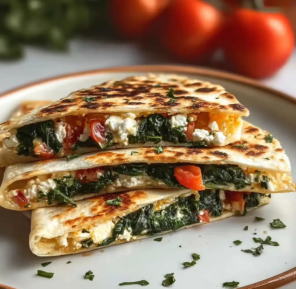 Spinach and Feta Quesadillas Recipe