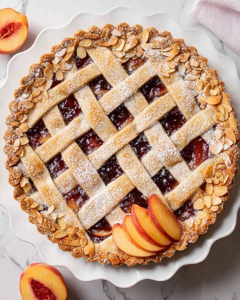 Spiced Plum Linzer Torte Recipe