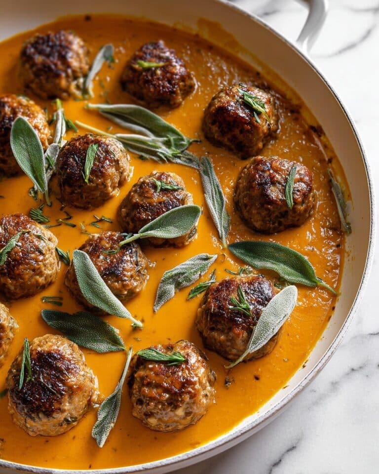 Turkey Meatballs in Pumpkin Sage Sauce Recipe