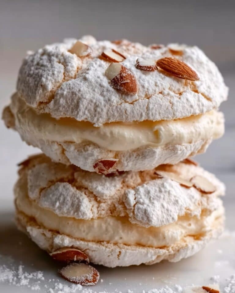 Almond Dacquoise Cream Clouds Recipe