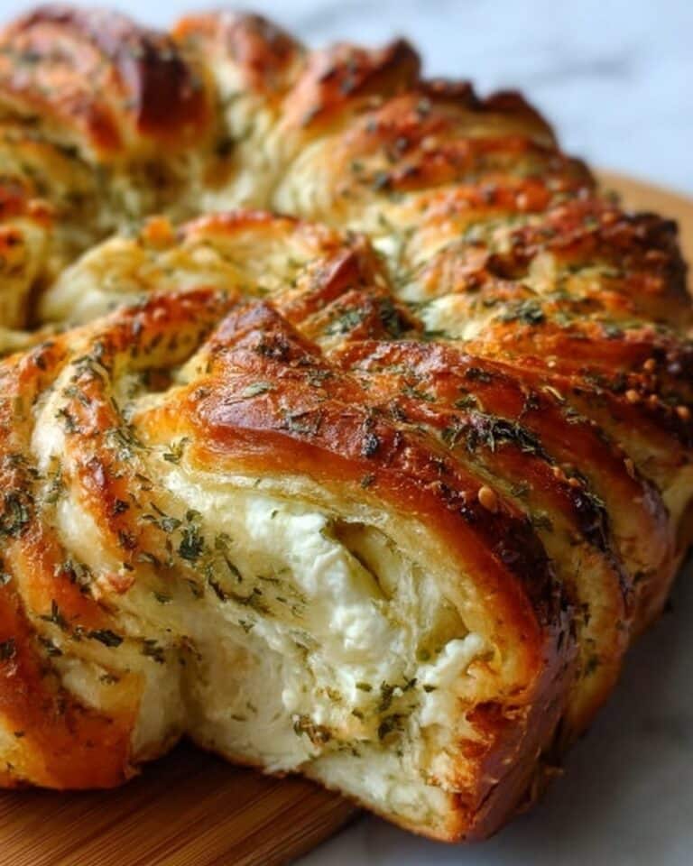 Swirled Garlic Herb and Cheese Bread Recipe