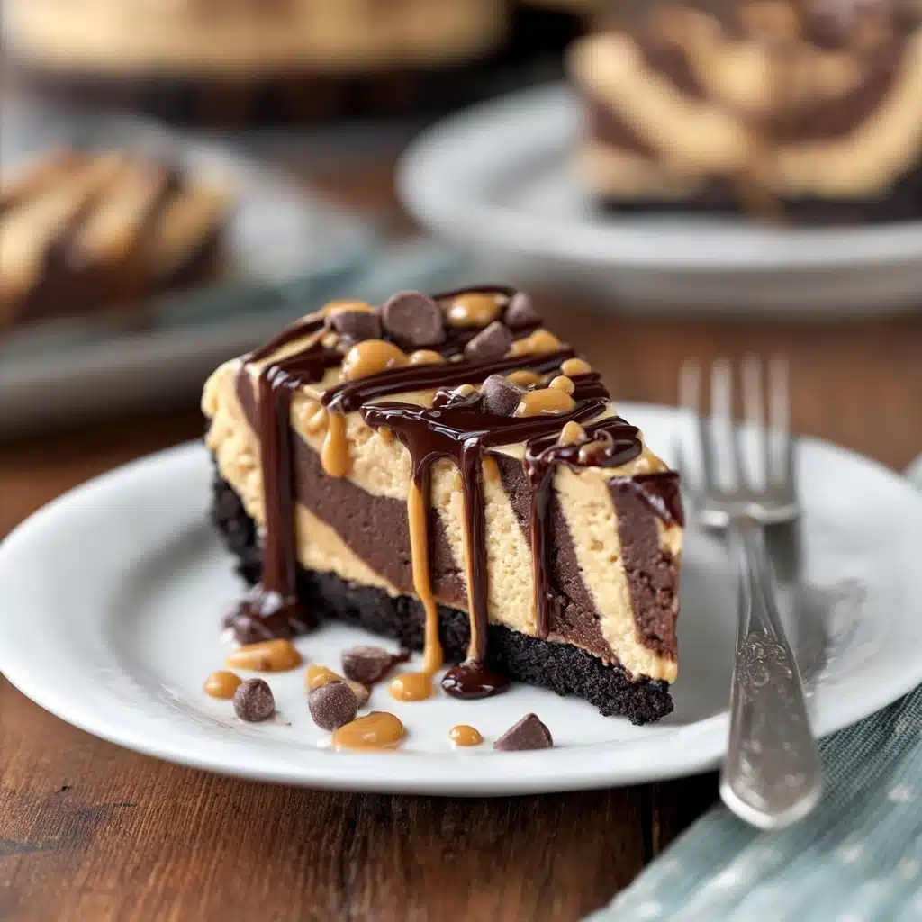 Decadent Chocolate Peanut Butter Swirl Pie Recipe - Recipe Image