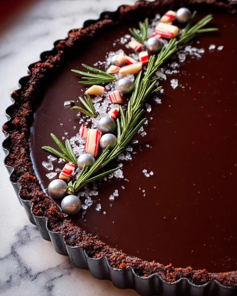 Dark Chocolate Peppermint Mousse Tart Recipe