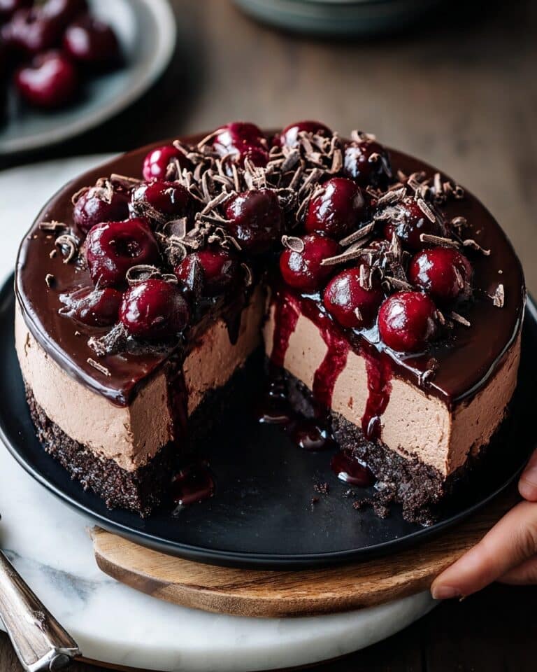 Dark Chocolate Cherry Cheesecake Recipe