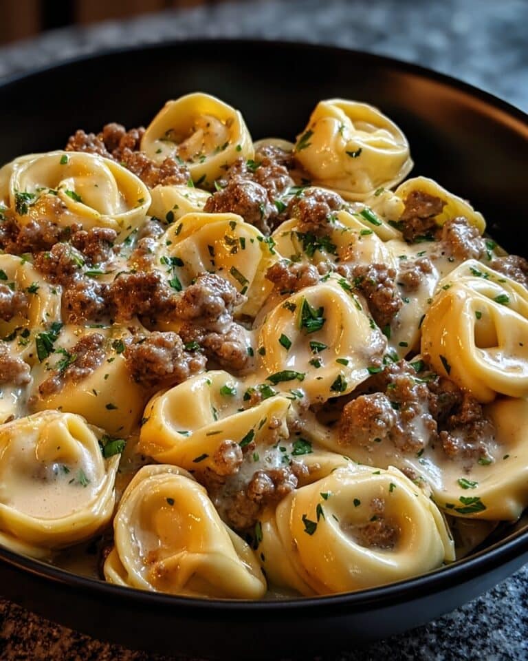 Cheesesteak Tortellini in Rich Provolone Sauce Recipe